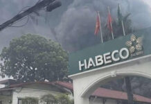 Cháy lớn ở Nhà máy bia Hà Nội Habeco