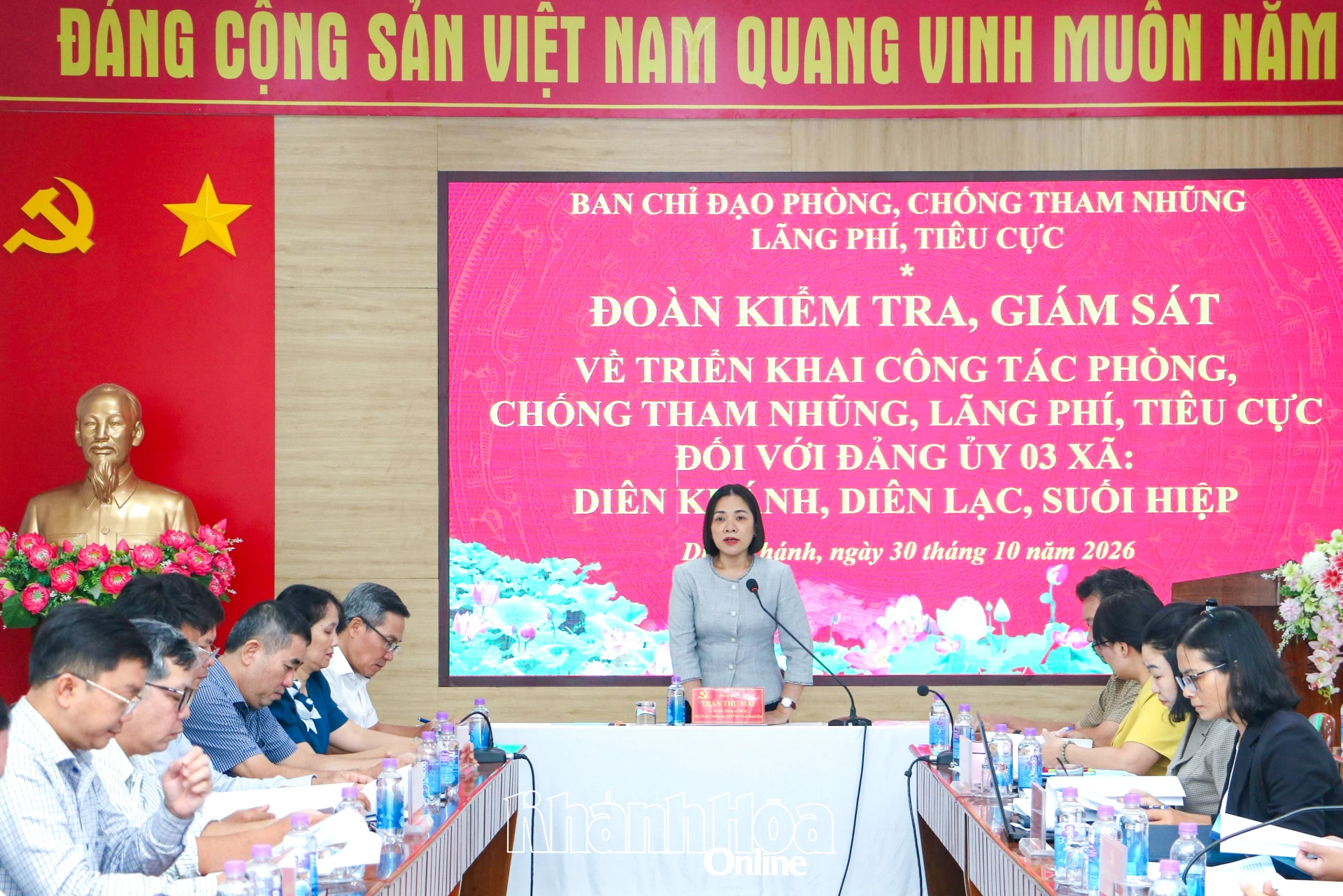 Phó Chủ tịch Thường trực Ủy ban MTTQ Việt Nam tỉnh Trần Thu Mai làm việc với Ban Thường vụ Đảng ủy 3 xã khu vực Diên Khánh Phó Chủ tịch Thường trực Ủy ban MTTQ Việt Nam tỉnh Trần Thu Mai làm việc với Ban Thường vụ Đảng ủy 3 xã khu vực Diên Khánh